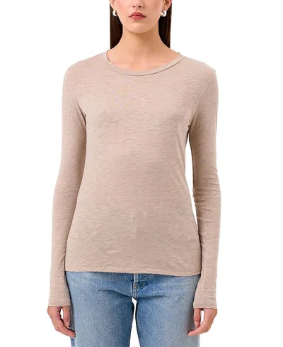 Goldie Lewinter Signature Slub Long Sleeve Tee In Neutral