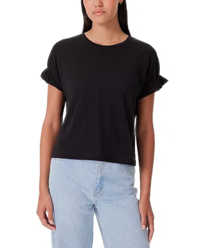 Goldie Lewinter Signature Slub Puff & Ruffle Sleeve In Black