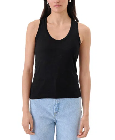 Goldie Lewinter Signature Slub Racerback Tank Top In Black