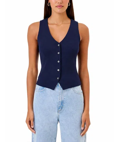 Goldie Lewinter Simone Vest In Blue