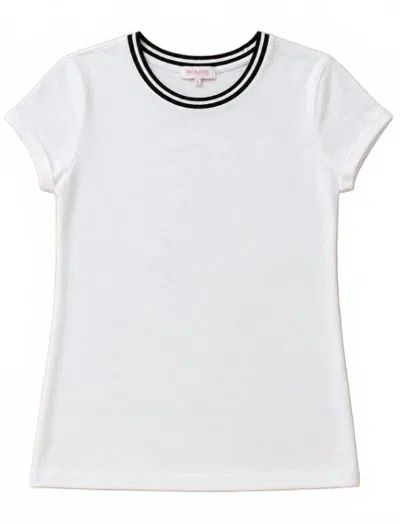 Goldie Lewinter Tipped Ringer Tee In White
