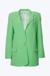 Goldie London Oversized Single-breasted Twill Crepe Blazer In Lime Green In Multi