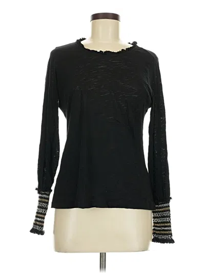 Pre-owned Goldie Long Sleeve Top Black Crew Neck Tops