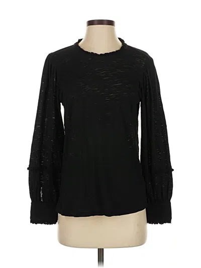 Pre-owned Goldie Long Sleeve Top Black Keyhole Neckline Tops