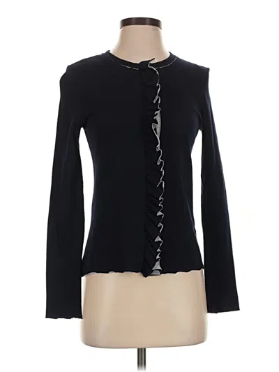 Pre-owned Goldie Long Sleeve Top Black Ruffles Neckline Tops