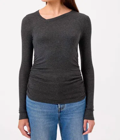 Goldie Margot Top In Dark Grey In Black