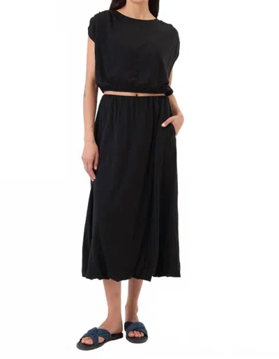 Goldie Marina Midi Bubble Skirt In Black