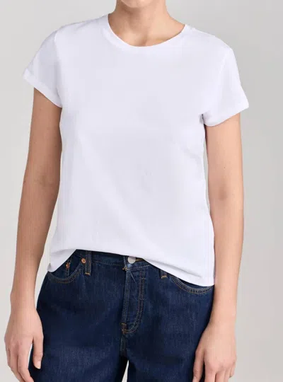 Goldie Organic Sshort Sleeve Crew Tee In White