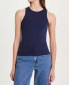 Goldie Poor Boy Tank Top In Navy In Blue