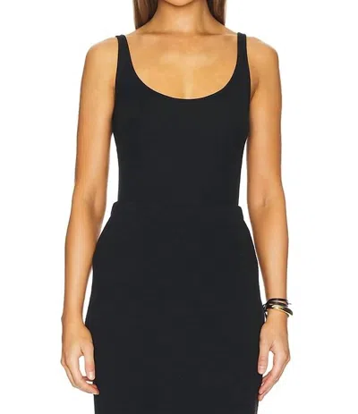 Goldie Ribbed Tank Top In Black