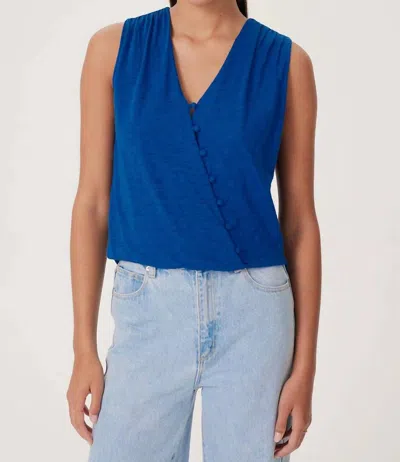 Goldie Sabina Surplice Shell Top In Limoges In Blue