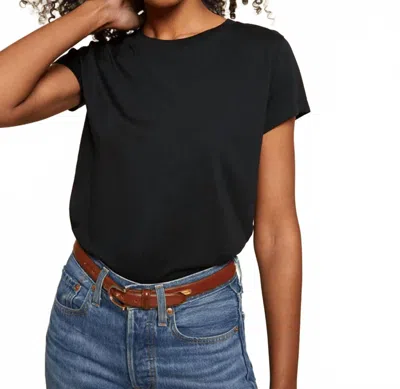 Goldie Short Sleeve Boxy Tee In Black