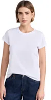 GOLDIE ORGANIC SHORT SLEEVE CLASSIC CREW TEE WHITE