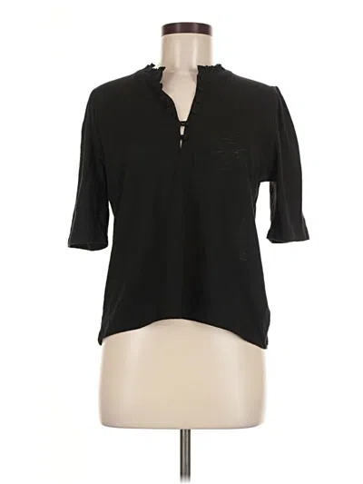 Pre-owned Goldie Short Sleeve Top Black Keyhole Neckline Tops