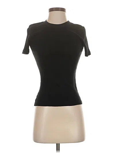Pre-owned Goldie Short Sleeve Top Black Mock Neckline Tops