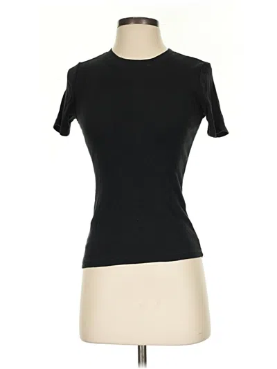 Pre-owned Goldie Short Sleeve Top Black Mock Neckline Tops