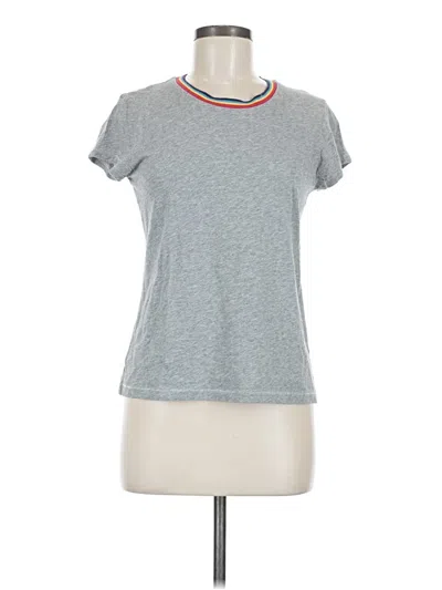 Pre-owned Goldie Short Sleeve Top Gray Crew Neck Tops