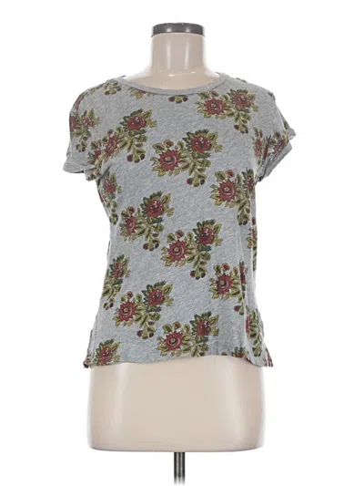 Pre-owned Goldie Short Sleeve Top Gray Scoop Neck Tops