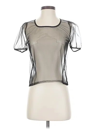 Pre-owned Goldie Short Sleeve Top Silver Square Neckline Tops