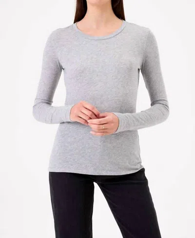 Goldie Signature Slub Long Sleeve Tee In Gray Heather