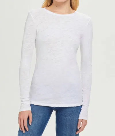 Goldie Signature Slub Long Sleeve Tee In White