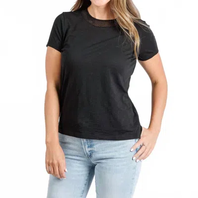 Goldie Soleil Slub Fishnet Boy Tee In Black