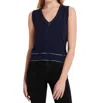 Goldie Stella Sweater Vest In Navy/gray Heather In Blue