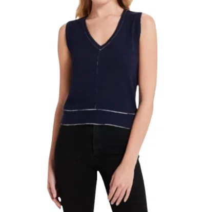 Goldie Stella Sweater Vest In Navy/gray Heather In Blue