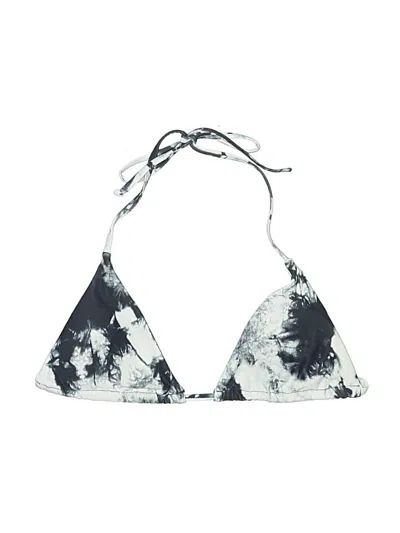 Pre-owned Goldie Swimsuit Top Gray Tie-dye Pattern Swimwear