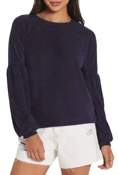 Goldie Tees Drop Shoulder Sweatshirt In Navy In Blue