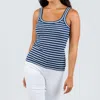 Goldie Women's Angeline Rib Tank Top In Estate White In Blue