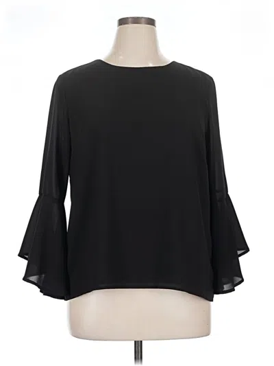 Pre-owned Goldray 3/4 Sleeve Blouse In Black