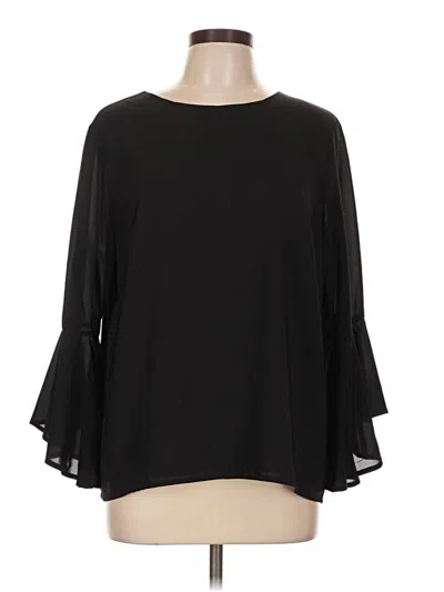 Pre-owned Goldray 3/4 Sleeve Blouse In Black