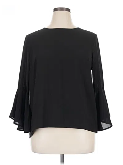 Pre-owned Goldray 3/4 Sleeve Blouse In Black