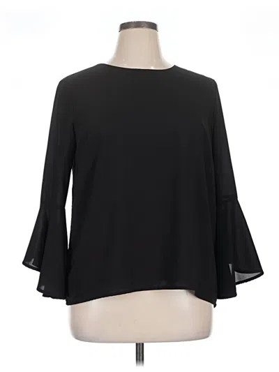 Pre-owned Goldray 3/4 Sleeve Top Black Boatneck Tops