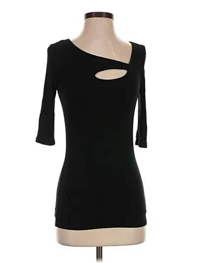 Pre-owned Goldray 3/4 Sleeve Top Black Keyhole Neckline Tops