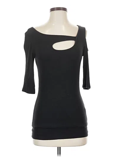 Pre-owned Goldray 3/4 Sleeve Top Black One Shoulder Neckline Tops