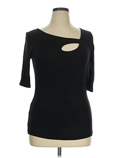 Pre-owned Goldray 3/4 Sleeve Top Black One Shoulder Neckline Tops