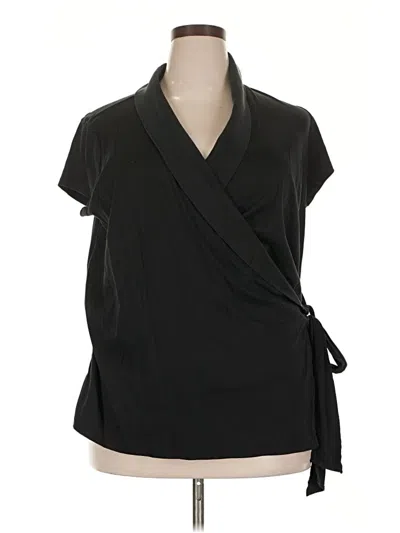 Pre-owned Goldray Short Sleeve Blouse In Black