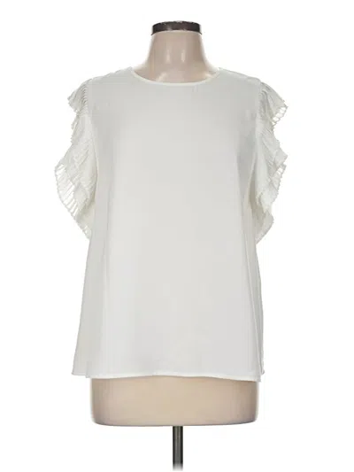Pre-owned Goldray Short Sleeve Blouse In Ivory