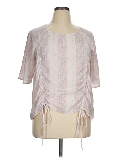 Pre-owned Goldray Short Sleeve Blouse In Pink