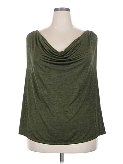 Pre-owned Goldray Sleeveless Top Green Cowl Neck Tops