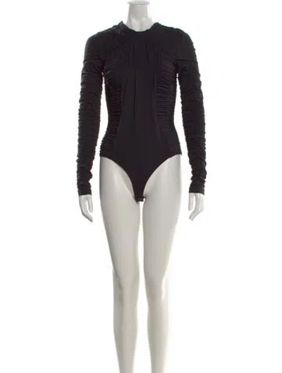 Pre-owned Goldsign Crew Neck Long Sleeve Bodysuit In Black
