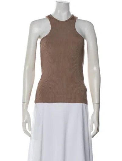 Pre-owned Goldsign Crew Neck Sleeveless Top In Brown