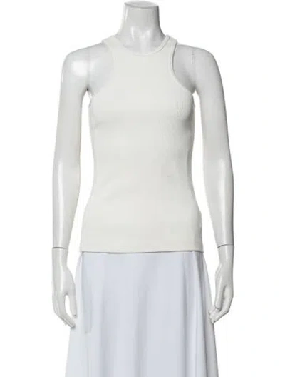 Pre-owned Goldsign Crew Neck Sleeveless Top In Neutrals/white