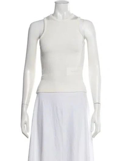 Pre-owned Goldsign Crew Neck Sleeveless Top In White