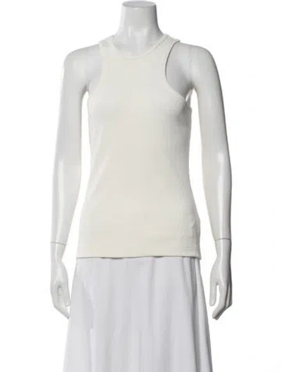 Pre-owned Goldsign Crew Neck Sleeveless Top In White