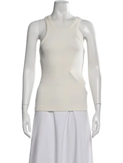Pre-owned Goldsign Crew Neck Sleeveless Top In White