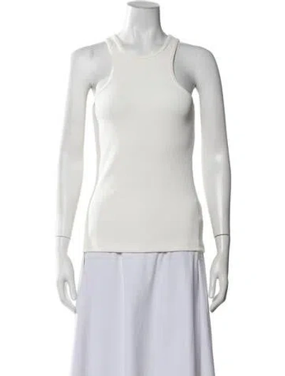 Pre-owned Goldsign Crew Neck Sleeveless Top In White