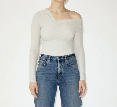 Goldsign Fonteyne One Shoulder Bodysuit In Sand In Neutral